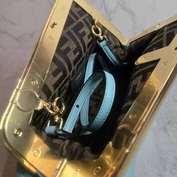 Fendi First Small in "Tiffany" Blue - Picture 3 of 11